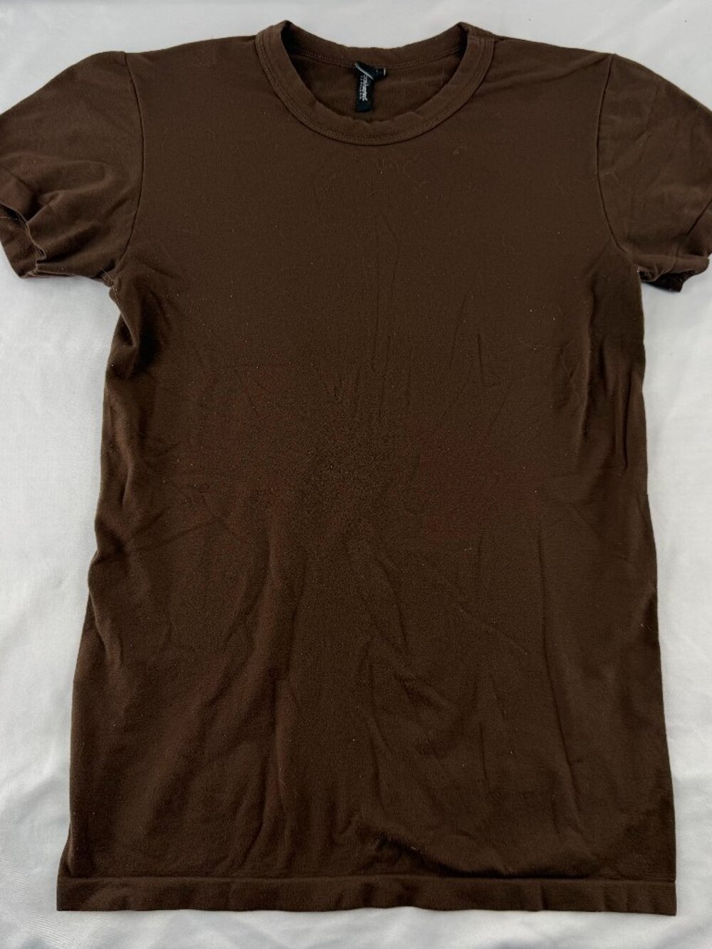 Daisy Fuentes Seamless Brown Short Sleeve Casual T-Shirt Top L/XL
